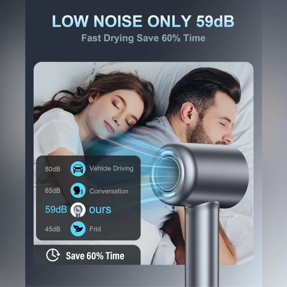 NIB! lonic Sleek Silver Hair Dryer